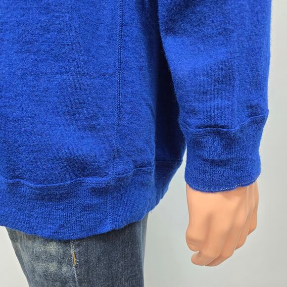 Banana Republic Wool Sweater V-neck Men XL Blue Gray Striped 100% Wool - Picture 7 of 10